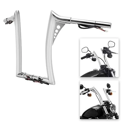 Manillar de barra de suspensión de 12" 14" para Harley Dyna Softail Meathook Ape Foto 1 de 4