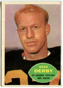 1960 Topps #99 Dean Derby Pittsburgh Steelers - Rookie Card - Picture 1 of 2