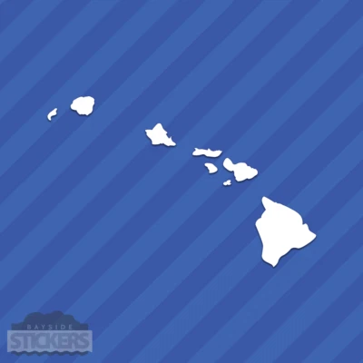 Calcomanía adhesiva de vinilo contorno estatal HI de las islas de Hawaii Foto 1 de 2