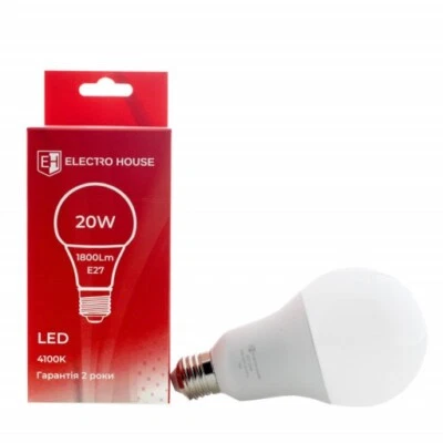LED Bulb E27 A70 20W Sphere Lamp Lighting SMD White Neutral Color 4100K - Image 1 of 2
