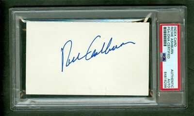 Richie Ashburn 3x5 Index Card PSA/DNA Encased Autograph - Image 1 of 2