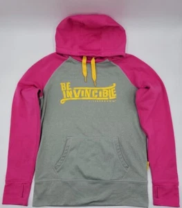 Nike Be Invincible LIVESTRONG Gray/Pink Pullover Hoodie Womens Size Medium #C477 - Picture 1 of 9