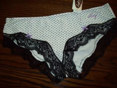 BRAGAS HIPSTER NUEVAS CON ETIQUETAS DKNY ALGODÓN ESPALDA FRUNCIDA 570114 1DU BLANCO/PUNTO NEGRO S Foto 1 de 2