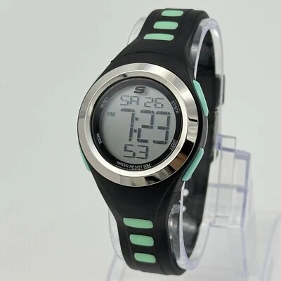 Reloj deportivo para mujer SKECHERS Tennyson digital cronógrafo negro/verde azulado digital LCD Foto 1 de 4