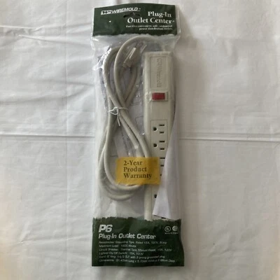 NEW Wiremold Plug-In Outlet Center Unit 6 Outlet Extension Cord Outlet 3 prong - Image 1 of 4