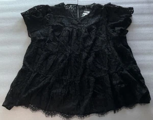 Torrid Black Lace Tiered Blouse Size 3X - Picture 1 of 2