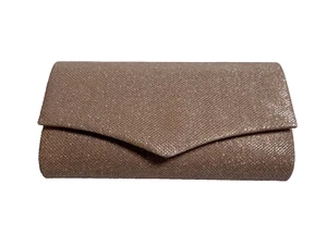 Schultertasche Glitzer Glitzer goldfarben neu mit Etikett & Kette 9"x5"x2" - Bild 1 von 5