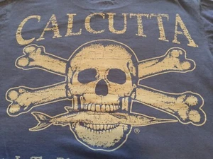 Calcutta T-Shirt Blue SS Youth Med Pirate in the Blood Fishing In my Soul - Picture 1 of 11