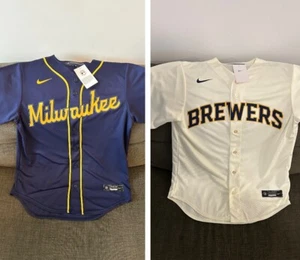 LOT of 2 Nike Milwaukee Brewers Baseball Jersey Men’s Size: Both Medium - Picture 1 of 12