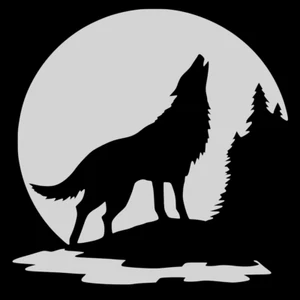 Wolf Howling At The Moon Vinyl Decal Sticker Wild Spirit Car Laptop Phone Cup - Picture 1 of 21