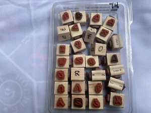 56 Ct. Stampin’ Up 2001 Pinselstrich Alphabet Großbuchstaben 28 Ct & Kleinbuchstaben 28 Ct - Bild 1 von 13