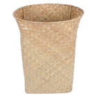  Simple Basket Small Bin Wicker Seagrass Waste Office Rattan Plant Pot Child