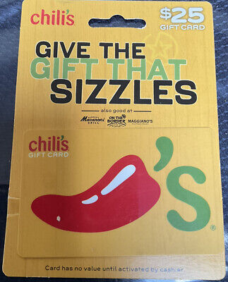 Chilis $25 Gift Card. Free Shipping! • 29.80$