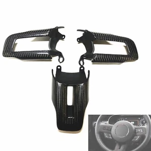 Cubierta de volante de fibra de carbono brillante para Ford Mustang 2015-2023 repuesto - Imagen 1 de 8