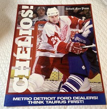 Detroit Free Press Chelios 8x10 Collector card Detroit Red Wings