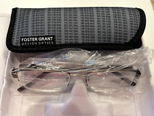 Reader Magnifying Glasses Foster Grant +3.00 Metal Frames & Case High Quality