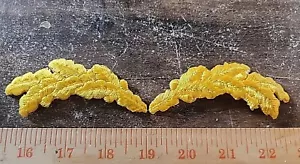 Vintage Scrambled Eggs Oak Leaf Shoulder Patch Yellow Matte Iron On FREE SHIP - Picture 1 of 2