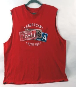 TALLA GLORIA DESCOLORIDA: XLAMERICANA DE COLECCIÓN ROJA SIN MANGAS (ED-4-11) - Imagen 1 de 1