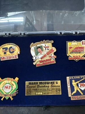 Mark McGwire's Record Breaking Season Limited Edition Pin Set 1598 / 2570 - Image 1 of 4