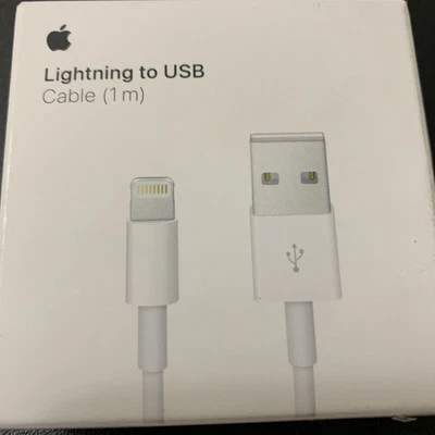 Apple Lightning To USB Cable (1 m)  ~ White Open Box - Image 1 of 4