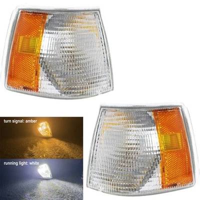 Luz de circulación LED ámbar/blanco intermitente de esquina delantera para 93-97 Volvo 850 Foto 1 de 4