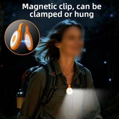USB Rechargeable Magnetic Clip Light for Outdoor Sports and Night Activities - Image 1 of 4