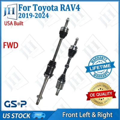 OE Front Pair Left Right CV Axle Shaft For 19-24 Toyota RAV4 2.5L FWD USA Built - Image 1 of 4