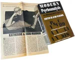 MODERN PSYCHOANALYSIS JUDD MARMOR 1968 (READ) UPSIDE DOWN 1st Ed DJ LA ARTICLE - Picture 1 of 18