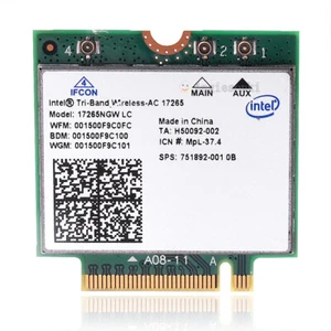 Intel Tri Band Wireless-AC 17265 17265NGW WiGig 867M Wireless WLAN Karte BT 4.0 - Bild 1 von 11