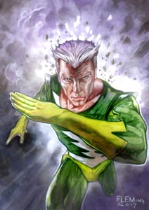 QUICK SILVER X-MEN SIGNED PRINT- Tom FLEMing - Picture 1 of 1