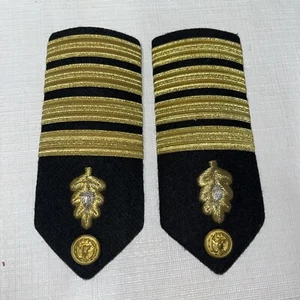 Hombroras de oficial médico de la marina de los Estados Unidos de la década de 1990. CAPITÁN VANGUARDIA - Imagen 1 de 4