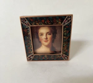 Jay Strongwater 3" Square Enameled and Jeweled Picture Frame - Picture 1 of 3