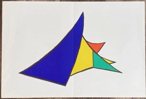 ALEXANDER CALDER Vintage Original Lithograph Abstract DLM Snow Plough Modern COA - Picture 1 of 5