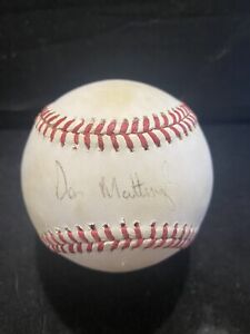 Don Mattingly Autographed Rawlings OAL BB Baseball JSA COA NY YANKEES