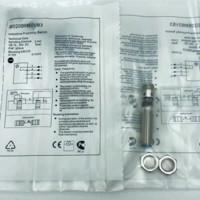 1PCS New For WENGLOR Proximity Switch 10-30VDC 200mA 2mm IB020BM60VB3 Sensor - Image 1 of 2