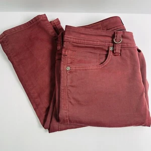 Neuw Jeans Iggy Skinny Mens W29 L32 Burgundy Stretch Slim Button Fly Hemmed - Picture 1 of 9