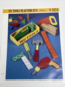 My Tools Playtime Fun Toolbox Hammer Annie's Attic plástico lona patrón página - Imagen 1 de 4