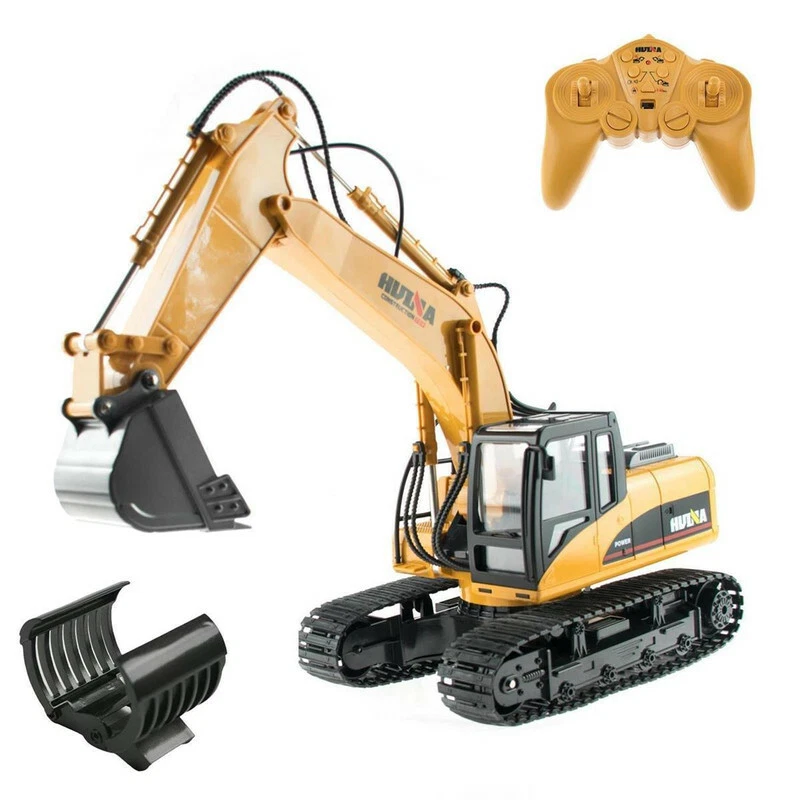 Escavatore Radiocomandato Hui Na 1550 Scala 1:14 15Ch 2.4 Ghz + Pinza - Immagine 1 di 4