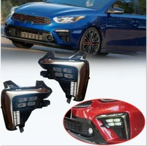 LED DRL Four eyes Daytime Running Light Fog lamp FOR Kia Forte/K3 2019 2020 2021 - Picture 1 of 7