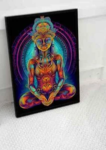 TRIPPY PSYCHEDELIC MEDITATION POSTER PRINT LARGE WALL ART SIZE A3 A4 A2 A1 - Picture 1 of 1