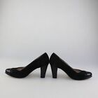 Chaussures Femme CONFORT 36 Ue Éscarpins Noir en Daim Vernis DC255-36