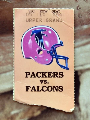 Deion Sanders Rookie. 1989 Green Bay Packers Game Used Ticket. Atlanta Falcons. - Image 1 of 4