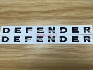 Gloss Black DEFENDER Letter Front Hood Rear Trunk Emblem Badge Fit Land Rover - Picture 1 of 1