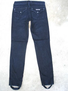 Hudson Womens Skinny Flap Jeans Size 26 with Stirrups Dark Blue + L29 - Picture 1 of 9