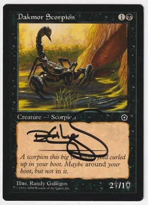 Signed Dakmor Scorpion Proof LP Portal Second Age Artist Randy Gallegos MTG AP! - Image 1 of 2