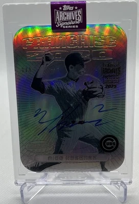 2020 Bowman's Best RC Nico Hoerner Rookie Franchise Chrome Refractor 1/1 Auto - Image 1 of 2