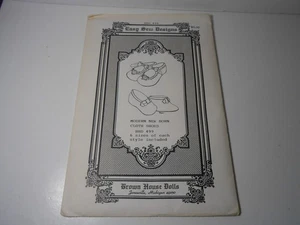 Brown House Dolls Sewing Pattern 499 Modern New Born Doll Cloth Shoes 6 Sizes - Picture 1 of 2