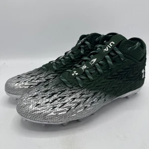 Under Armour Spotlight Clone 3.0 MC Men's 10 Football Cleats Green/Silver - Picture 1 of 11
