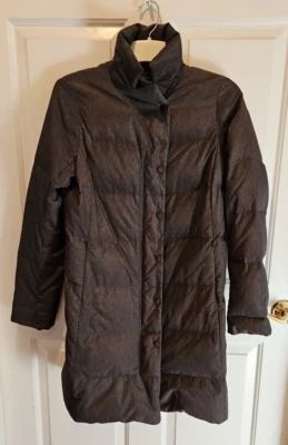 Usado en Excelente Condición Brooks Brothers Para Mujer Gris Plumón Chaqueta Abrigo Cremallera y Broches a Presión Talla 8 Foto 1 de 4