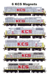 Locomotoras Kansas City Southern Ghost grises 6 imanes Andy Fletcher - Imagen 1 de 1